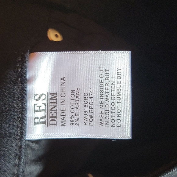 NWT RES Denim Black Flare Jeans - Picture 6 of 6
